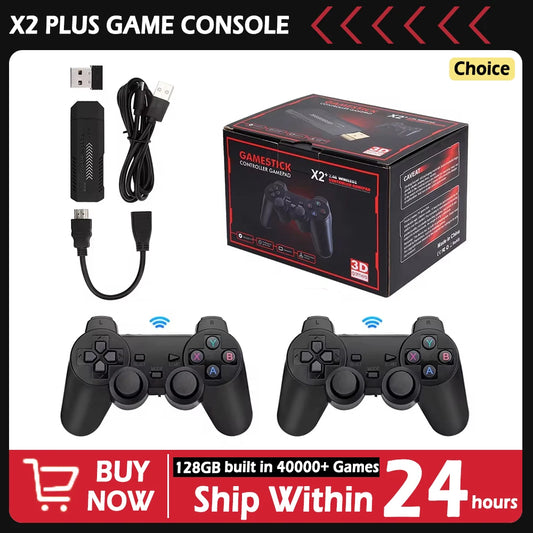 X2 Plus GD10 Pro Game Stick  4K HD 2.4G Retro Video Game Console