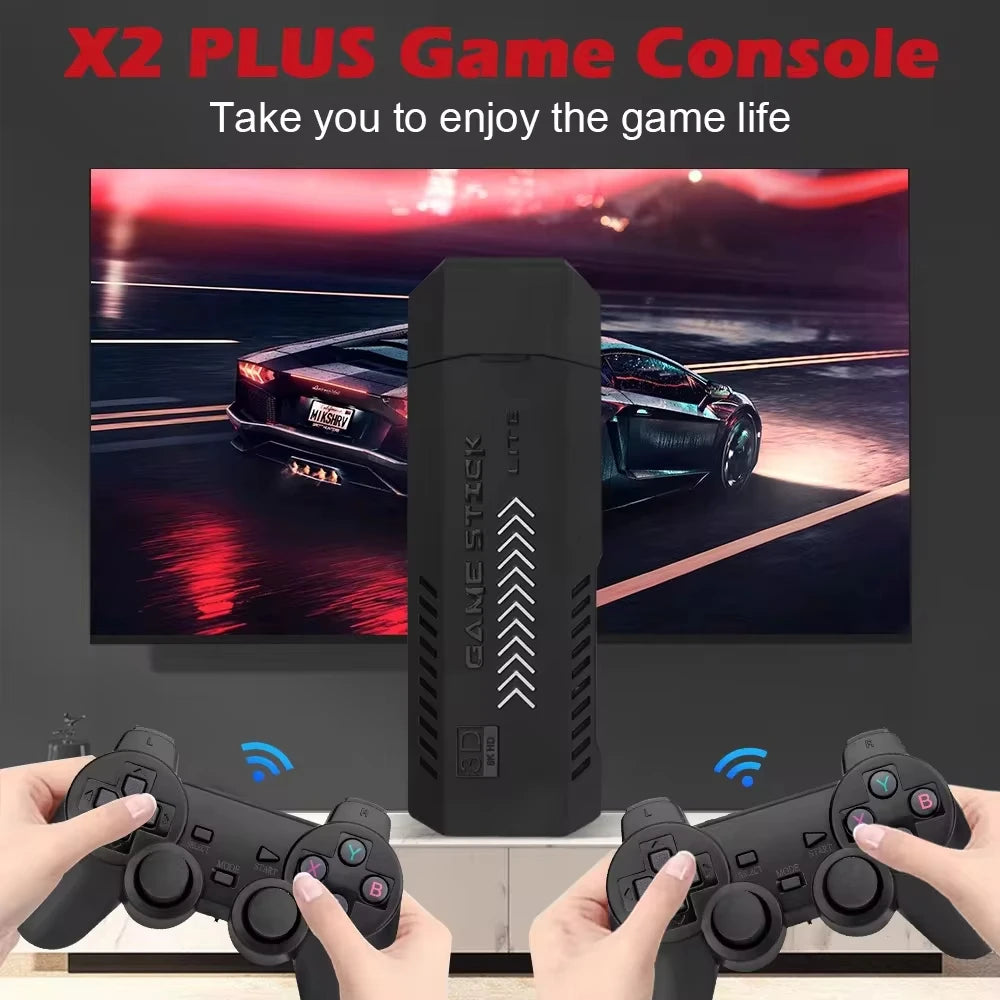 X2 Plus GD10 Pro Game Stick  4K HD 2.4G Retro Video Game Console