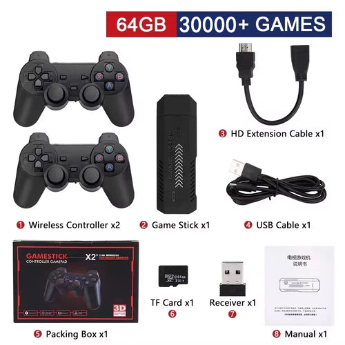 X2 Plus GD10 Pro Game Stick  4K HD 2.4G Retro Video Game Console